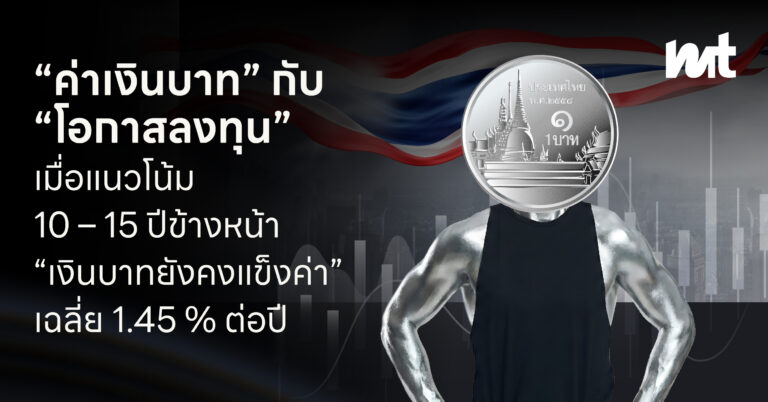 “ค่าเงินบาท” กับ “โอกาสลงทุน” เมื่อแนวโน้ม 10 – 15 ปีข้างหน้า “เงินบาทยังคงแข็งค่า” เฉลี่ย 1.45 % ต่อปี